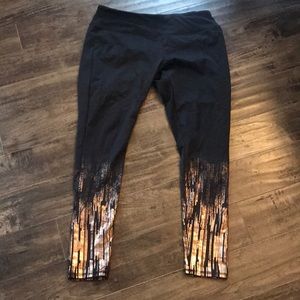 Black & Rose Gold Active Leggings